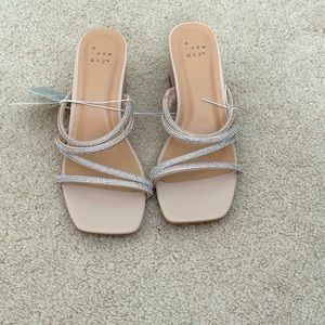 Target rhinestone mule heels size 7